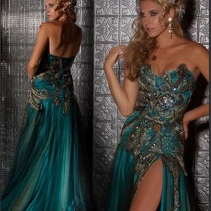 Mac Duggal Peacock Dress